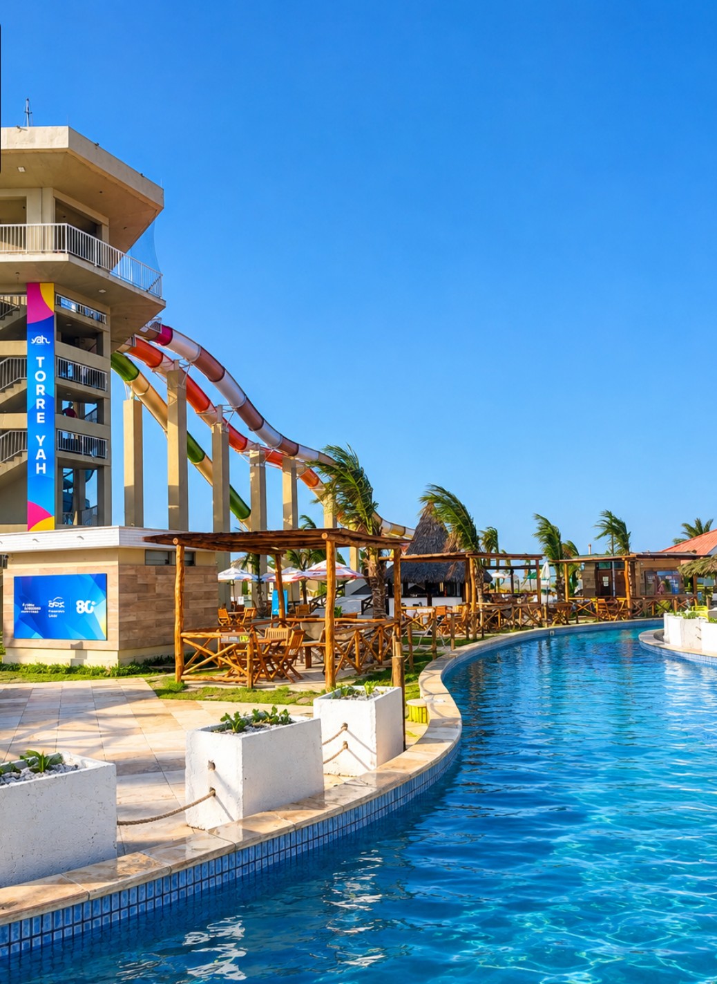 Water slides and a pool at Yah Acqua Park